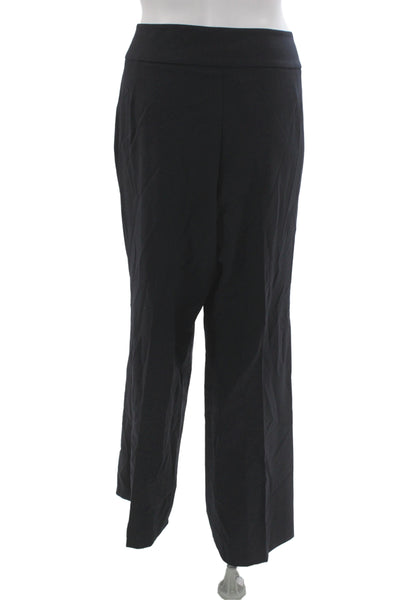 Lafayette 148 New York Womens Plus Dress Pants Black Virgin Wool Size 18