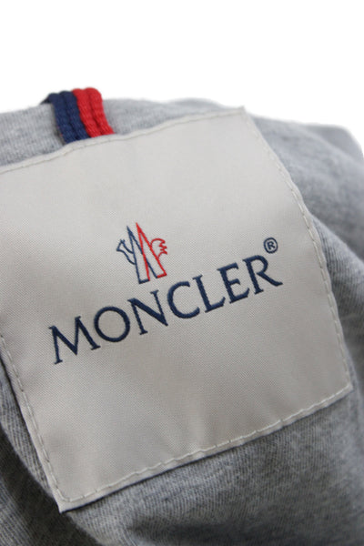 Moncler Boys Long Sleeve Front Zip Lightweight Hooded Jacket Navy Size 9-12M