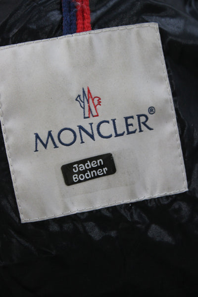 Moncler Boys Front Zip Down Quilted Detachable Hood Puffer Jacket Black Size 2T
