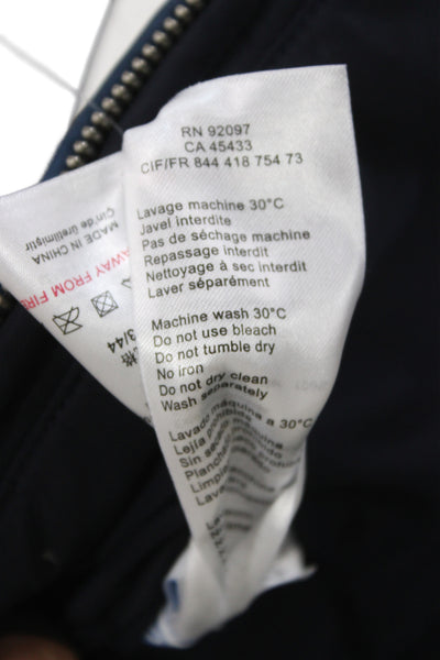Jacadi Boys Front Zip Crew Neck Quilted Reversible Vest Jacket Blue Size 12M