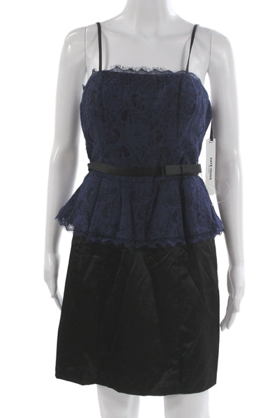 Kate Young For Target Women Fit & Flare Mini Black Square Neck Dress Size 6