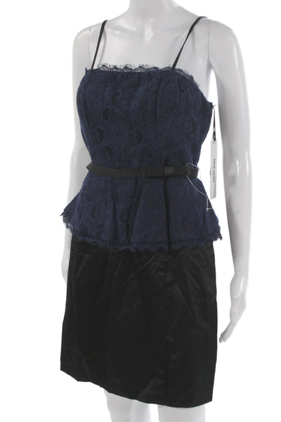 Kate Young For Target Women Fit & Flare Mini Black Square Neck Dress Size 6