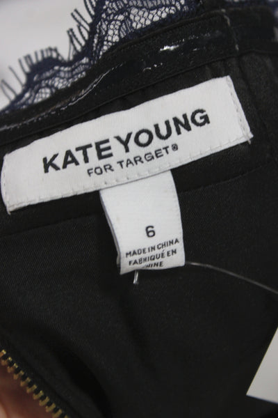 Kate Young For Target Women Fit & Flare Mini Black Square Neck Dress Size 6