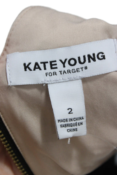 Kate Young For Target Womens Fit & Flare Tank Dress Beige Size 2