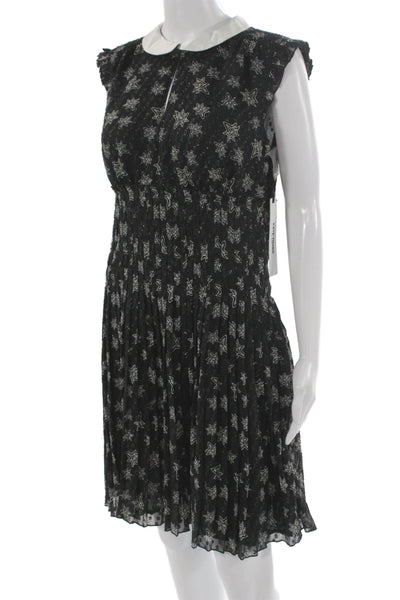 Kate Young For Target Womens Fit & Flare Black Star Print Dress Size S