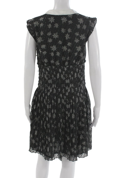Kate Young For Target Womens Fit & Flare Black Star Print Dress Size S