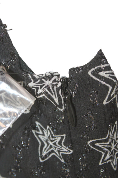 Kate Young For Target Womens Fit & Flare Black Star Print Dress Size S