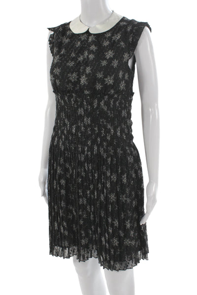 Kate Young For Target Women Fit & Flare Shirt Dress Black Stars Zip Size XS
