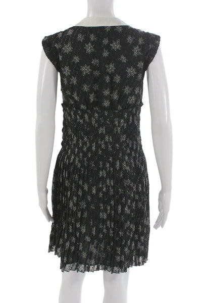 Kate Young For Target Women Fit & Flare Shirt Dress Black Stars Zip Size XS