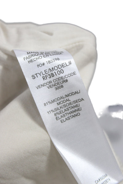 Kate Young X Splendid Womens Bodysuit Long Sleeve Crew Neck Beige Size S
