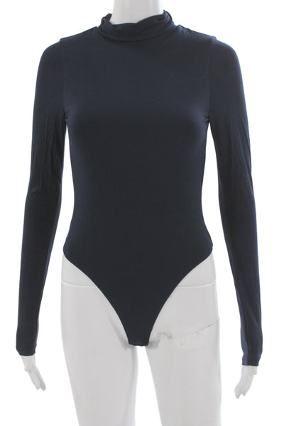 Kate Young X Splendid Women Black Long Sleeve Crew Neck Bodysuit Size S