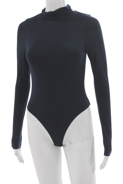 Kate Young X Splendid Women Black Long Sleeve Crew Neck Bodysuit Size S