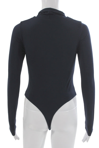 Kate Young X Splendid Women Black Long Sleeve Crew Neck Bodysuit Size S