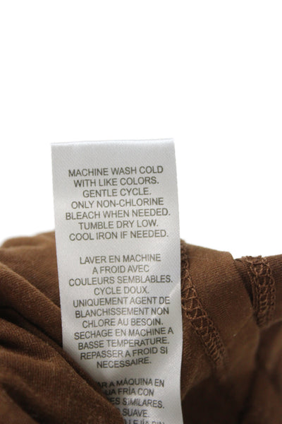 Kate Young X Splendid Womens Cropped Tank Brown Sleeveless Size L