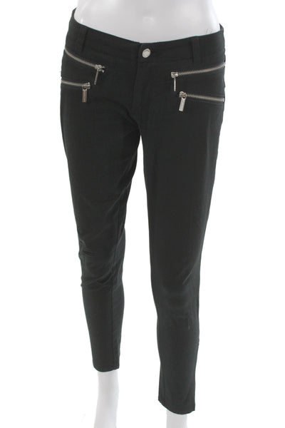 Michael Michael Kors Women Ankle Cropped Pants Black Button Size 4