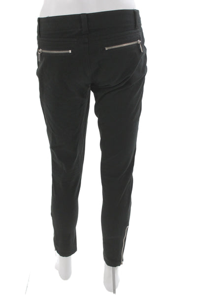 Michael Michael Kors Women Ankle Cropped Pants Black Button Size 4