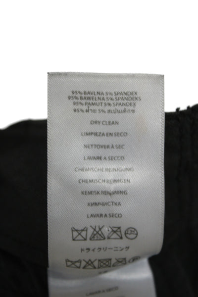 Michael Michael Kors Women Ankle Cropped Pants Black Button Size 4