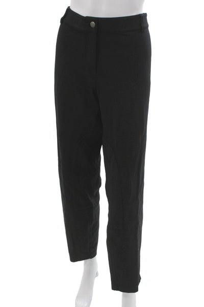 Eileen Fisher Womens Ankle Cropped Pants Black Button Size 1X