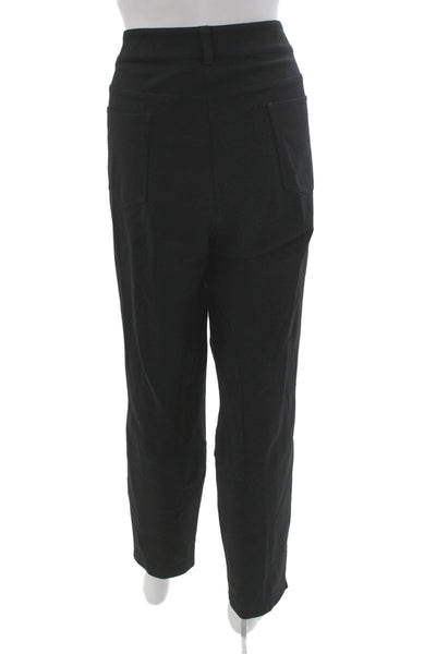 Eileen Fisher Womens Ankle Cropped Pants Black Button Size 1X