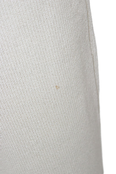 St. John Collection Womens Cropped Dress Pants Beige Wool Solid Size 10