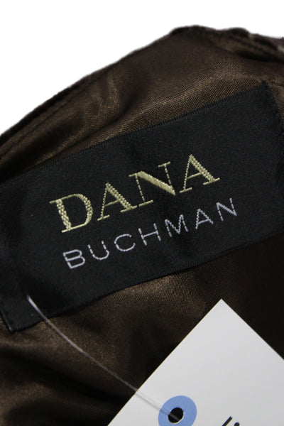 Dana Buchman Womens Black Floral Velvet Button Front Coat Bohemian Size 14