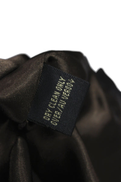 Dana Buchman Womens Black Floral Velvet Button Front Coat Bohemian Size 14