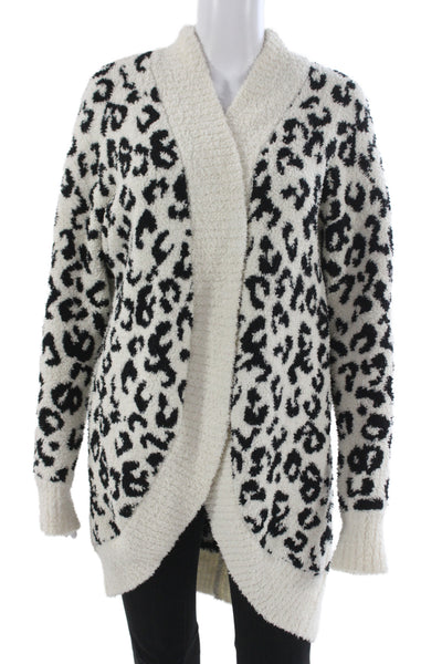 Ugg Unisex Cardigan Sweater Beige Animal Print Long Sleeve Size L
