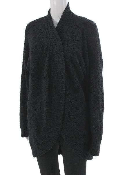 Ugg Unisex Mock Neck Cardigan Black Long Sleeve Size L