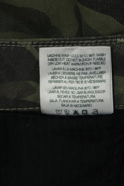 Sundry Unisex Green Camo Cotton Jogger Pants Button Closure Size 29