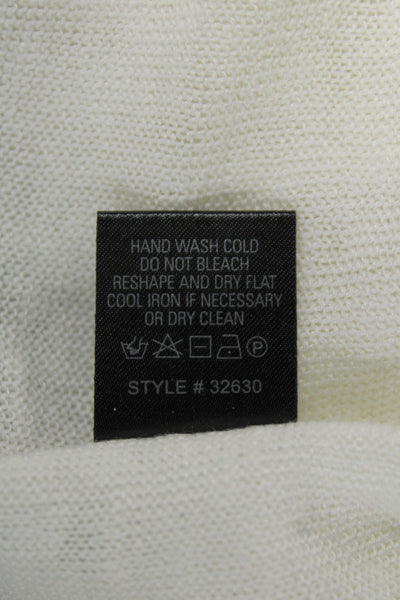 360 Sweater Women Basic Linen Sleeveless Tank Crew Neck White Size S