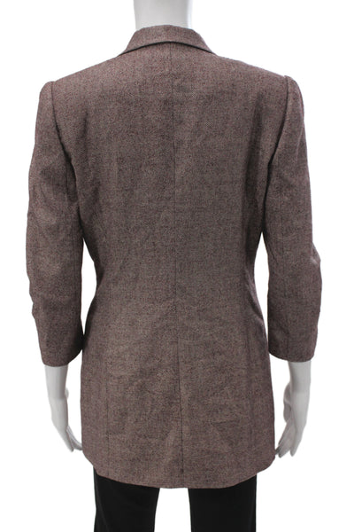 Zeynep Arcay Women's Wool Double  Breasted Blazer  Purple Size 2