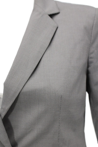 Hip Chik Couture Cotton Collard Button Blazer Gray Size S