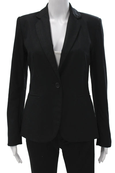 Hip Chik Couture Womens  Cotton Collard Button Blazer Black Size S