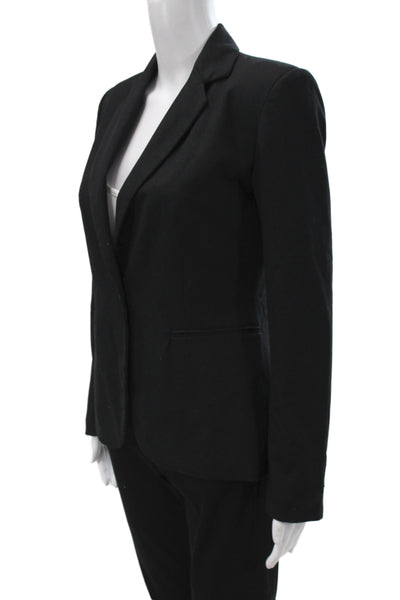 Hip Chik Couture Womens  Cotton Collard Button Blazer Black Size S