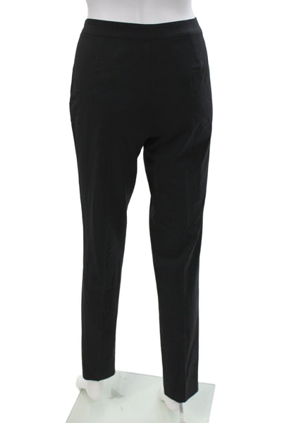 Lafayette 148 New York Women Dress Pants Black Virgin Wool Button Size 2