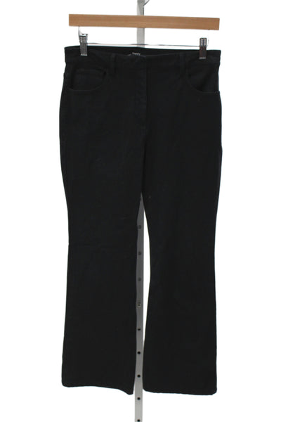 Theory Women Black High Rise Pants 26 Inseam Size 2