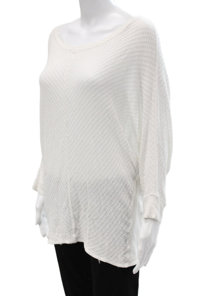 Velvet by Graham & Spencer Unisex White Pullover 3/4 Sleeve Size L