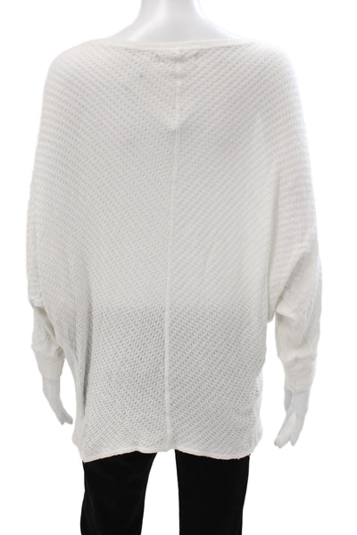 Velvet by Graham & Spencer Unisex White Pullover 3/4 Sleeve Size L