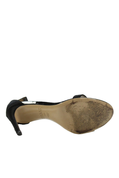 Bally Womens Ankle Strap Sandals Heels Black Size 38.5 8.5