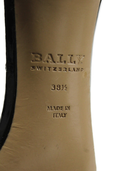 Bally Womens Ankle Strap Sandals Heels Black Size 38.5 8.5