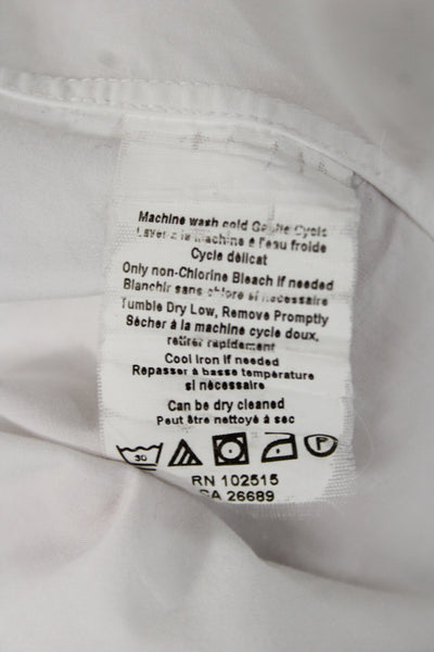 John Varvatos Mens Cotton Long Sleeve Button Up Shirt White Size 15/34/35