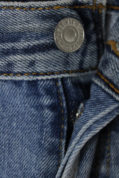 Re/Done Unisex Straight Jeans Blue High Rise 29in 100% Cotton Size 28
