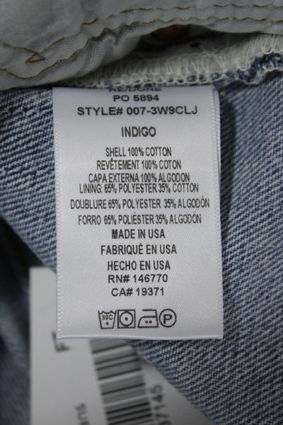 Re/Done Unisex Straight Jeans Blue High Rise 29in 100% Cotton Size 28