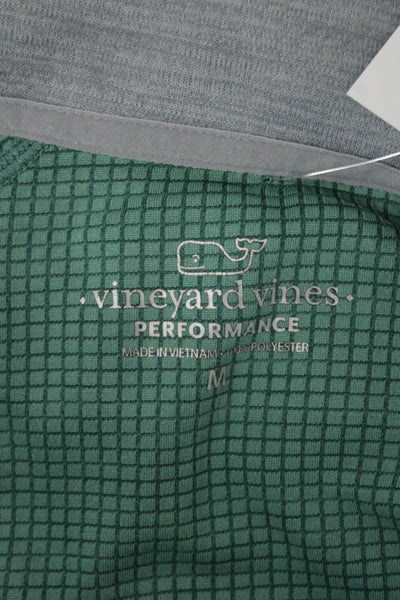 Vineyard Vines Mens Stand-Up Mock Neck Long Sleeve T-Shirt Green Size M