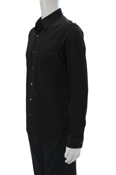 Theory Men's Long Sleeves Button Down Dress Shirt Black Size M