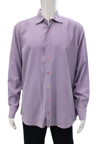 Etro Men's Long Sleeves Button Down Geometric Print Shirt Size 44