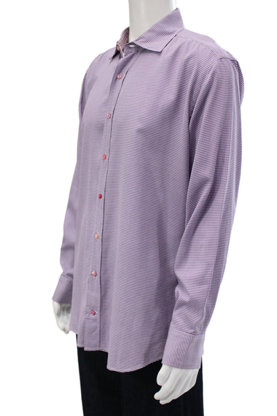 Etro Men's Long Sleeves Button Down Geometric Print Shirt Size 44