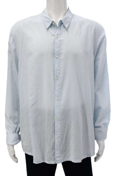 Standard James Perse Mens Button-Down Collared Long Sleeve Light Blue Size 5