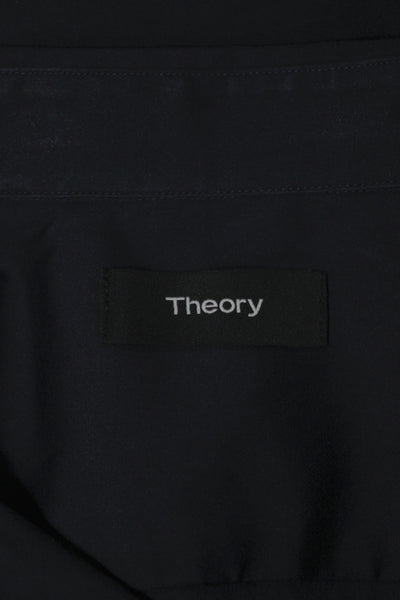 Theory Men's Long Sleeves Button Down Navy Blue Shirt Size L