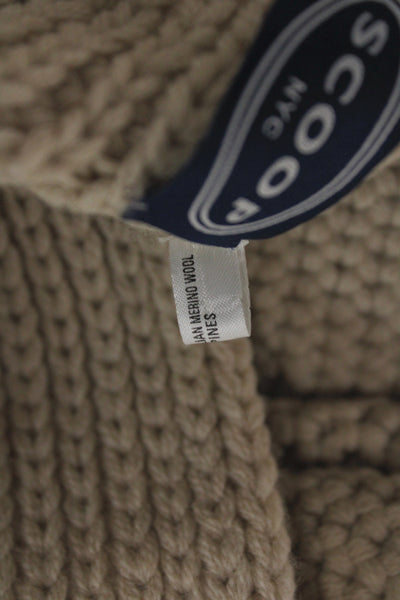 Scoop NYC Unisex Adults Italian Merino Wool Infinity Scarf Beige